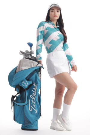 electric tee womens golf t-shirt breathable ladies golf clothing