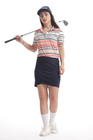 womens golf polo par line breathable ladies golf clothing